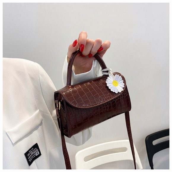 Crocodile pattern small bag new simple single shoulder bag - Picture 4 of 10